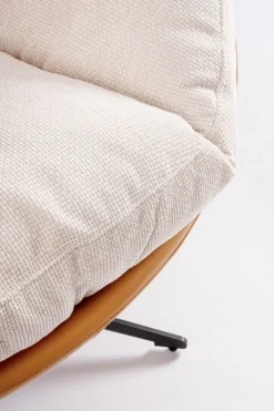 POLTRONA ADINDA GHIACCIO/CUOIO