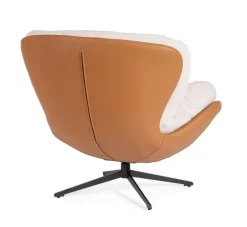 POLTRONA ADINDA GHIACCIO/CUOIO