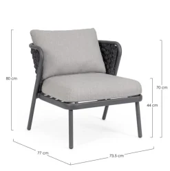 POLTRONA ANTRACITE QS22/GRAPHITE - HARLOW