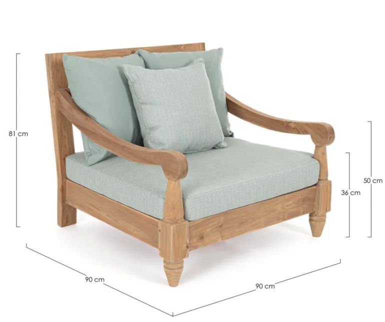 POLTRONA C-C BALI AQUA - FSC