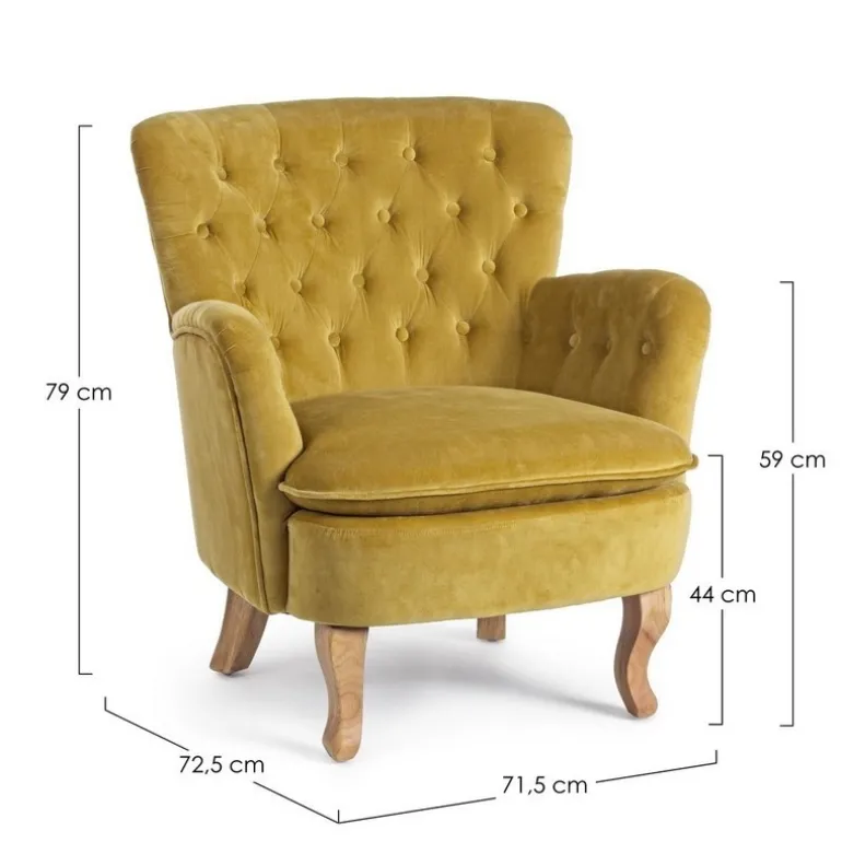 POLTRONA COLOR SENAPE - ORLINS