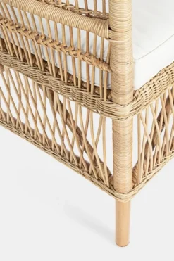 POLTRONA CON CUSCINO IN FIBRE NATURALI - JOSEFINA