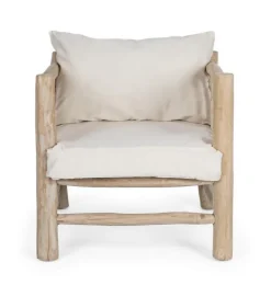 POLTRONA CON CUSCINO IN TEAK - SAHEL