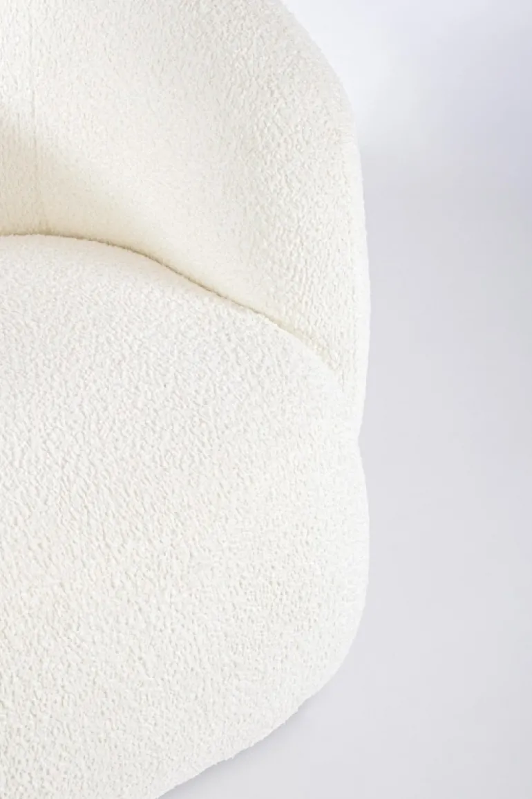 POLTRONA EFFETTO BOUCLE' BIANCO - TECLA
