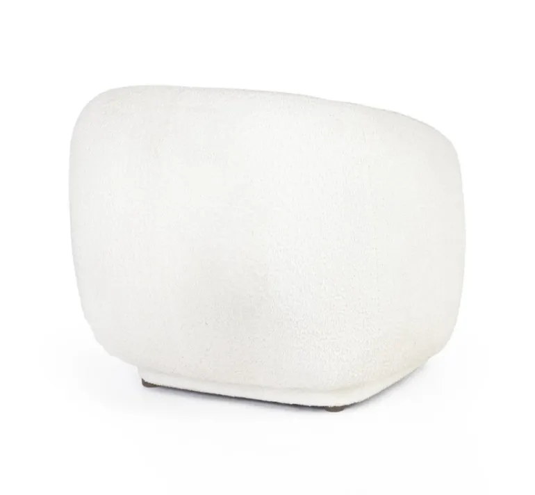 POLTRONA EFFETTO BOUCLE' BIANCO - TECLA