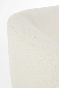 POLTRONA EFFETTO BOUCLE' BIANCO - CLAUDINE