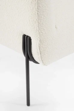 POLTRONA EFFETTO BOUCLE' BIANCO - CLAUDINE