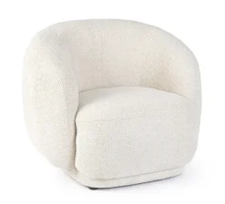 POLTRONA EFFETTO BOUCLE' NATURALE - TECLA