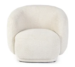 POLTRONA EFFETTO BOUCLE' NATURALE - TECLA