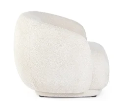 POLTRONA EFFETTO BOUCLE' NATURALE - TECLA