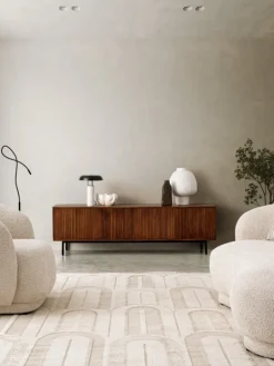 POLTRONA EFFETTO BOUCLE' NATURALE - TECLA