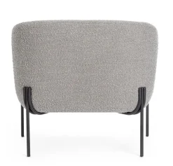 POLTRONA EFFETTO BOUCLE' GRIGIO - CLAUDINE