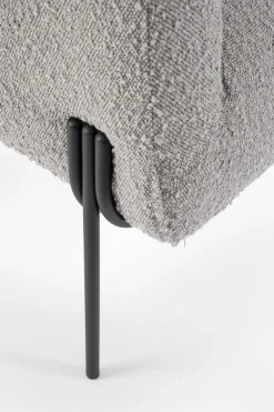 POLTRONA EFFETTO BOUCLE' GRIGIO - CLAUDINE