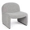 POLTRONA EFFETTO BOUCLE' GRIGIO - BASSILLA