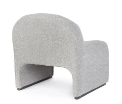 POLTRONA EFFETTO BOUCLE' GRIGIO - BASSILLA