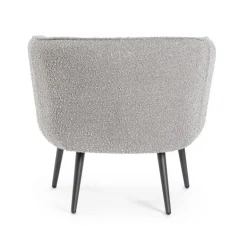 POLTRONA EFFETTO BOUCLE' GRIGIO - AVRIL