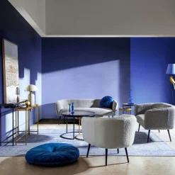 POLTRONA EFFETTO BOUCLE' BIANCO - AVRIL