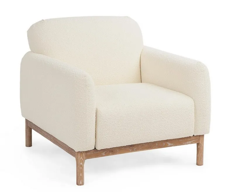 POLTRONA EFFETTO BOUCLE' NATURALE - DETROIT