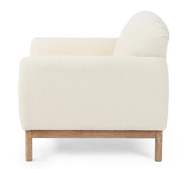 POLTRONA EFFETTO BOUCLE' NATURALE - DETROIT