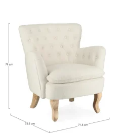 POLTRONA EFFETTO BOUCLE' PANNA - ORLINS