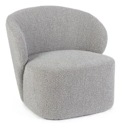 POLTRONA EFFETTO BUCLE' GRIGIO - BABILA