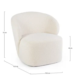 POLTRONA EFFETTO BUCLE' NATURALE - BABILA