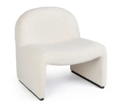 POLTRONA EFFETTO BUCLE' NATURALE - BASSILLA