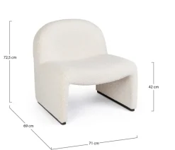 POLTRONA EFFETTO BUCLE' NATURALE - BASSILLA