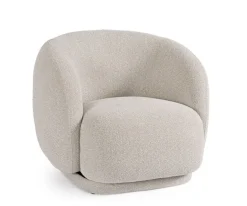 POLTRONA GIREVOLE BRITTANY NATURALE