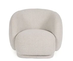 POLTRONA GIREVOLE BRITTANY NATURALE