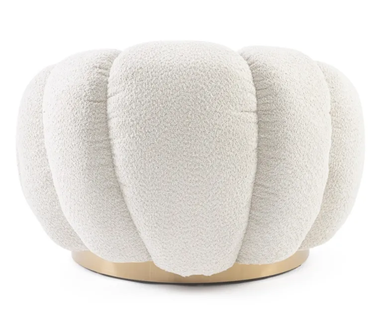 POLTRONA GIREVOLE EFFETTO BOUCLE' NATURALE - FLOREL