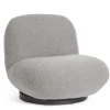 POLTRONA GIREVOLE EFFETTO BOUCLE' GRIGIO - MARGOT