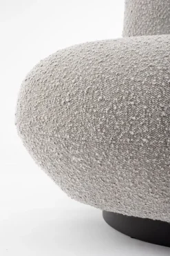 POLTRONA GIREVOLE EFFETTO BOUCLE' GRIGIO - MARGOT