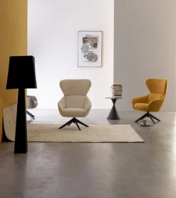 POLTRONA GIREVOLE HAILEY SENAPE