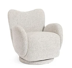 POLTRONA GIREVOLE HARPER GRIGIO CHIARO