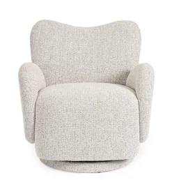 POLTRONA GIREVOLE HARPER GRIGIO CHIARO