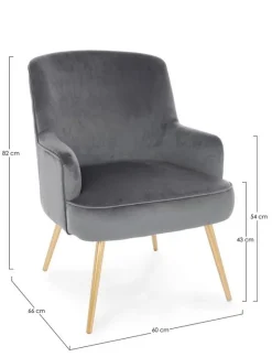 POLTRONA GRIGIA - CLELIA