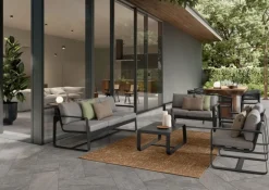 POLTRONA IN ALLUMINIO ANTRACITE YK13 - MERRIGAN