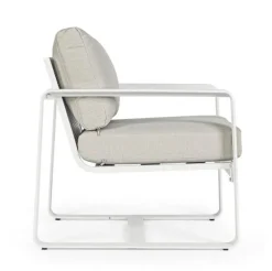 POLTRONA IN ALLUMINIO BIANCO YK11 - MERRIGAN