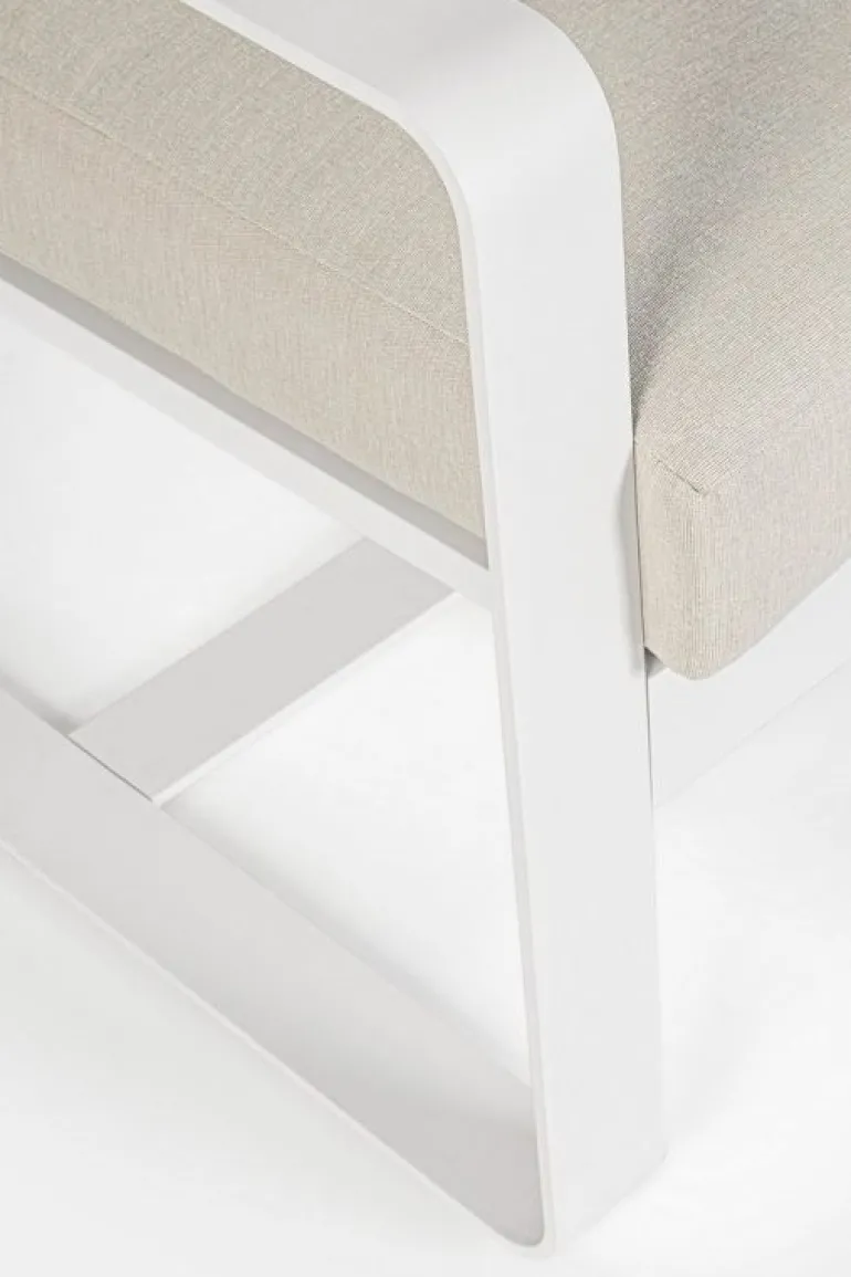 POLTRONA IN ALLUMINIO BIANCO YK11 - MERRIGAN