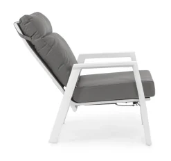 POLTRONA IN ALLUMINIO BIANCO JX11 - KLEDI