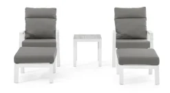 POLTRONA IN ALLUMINIO BIANCO JX11 - KLEDI