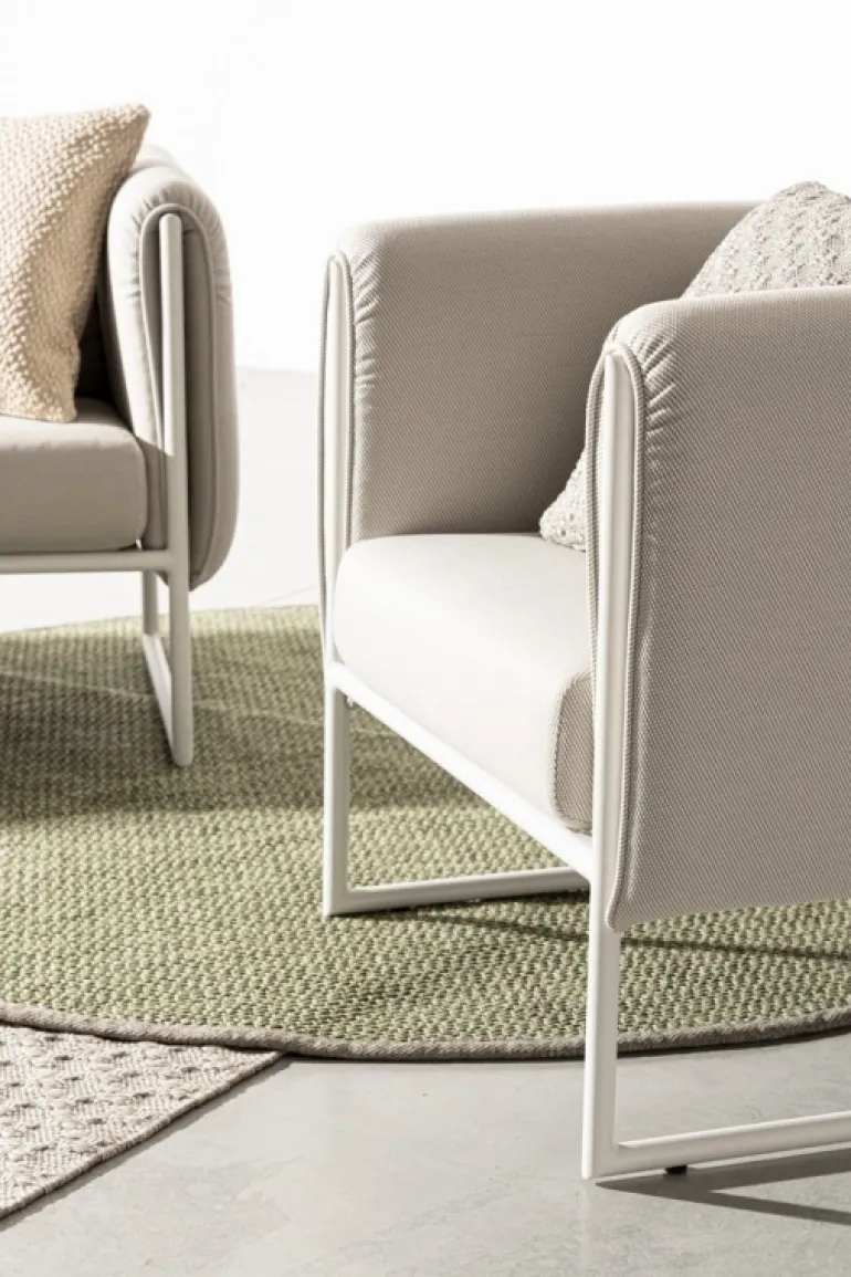 POLTRONA IN ALLUMINIO SABBIA - PIXEL