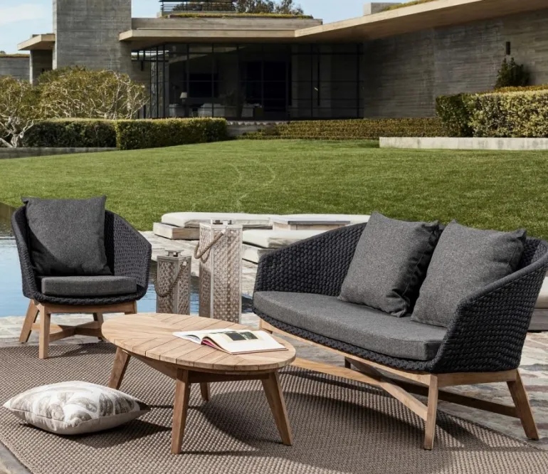 POLTRONA IN CORDA PER ESTERNO ANTRACITE - COACHELLA