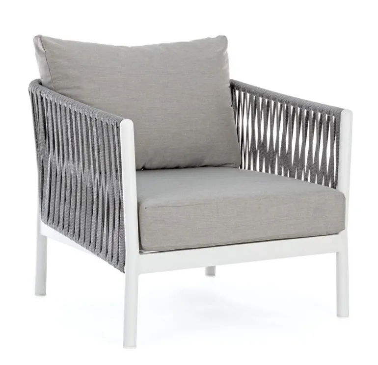 POLTRONA IN CORDA PER ESTERNO BIANCO WG20 - FLORENCIA