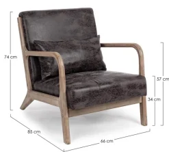 POLTRONA IN ECOPELLE - ANCILLA