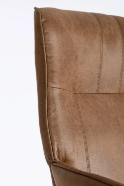 POLTRONA IN ECOPELLE MARRONE - NASIRA