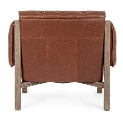 POLTRONA IN ECOPELLE MARRONE - HARRISON