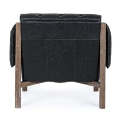 POLTRONA IN ECOPELLE NERO - HARRISON