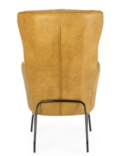 POLTRONA IN ECOPELLE SENAPE - NASIRA